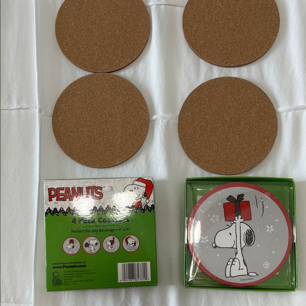 Peanuts Holiday Coasters Sets (8 total) NWT - Picture 3 of 4